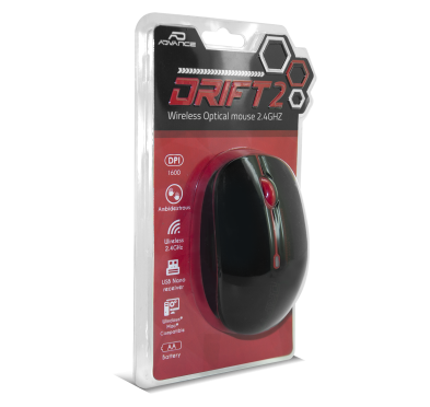 Souris Advance Drift 2 Red 1600dpi Sans Fil Advance - 7