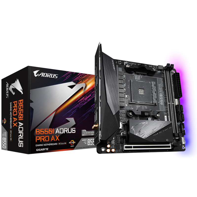 Carte Mère Gigabyte B550I AORUS PRO AX ITX AM4 DDR4 USB3.2 M.2