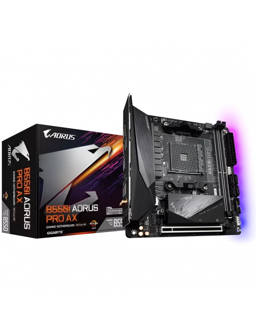 Carte Mère Gigabyte B550I AORUS PRO AX ITX AM4 DDR4 USB3.2 M.2 Gigabyte - 1