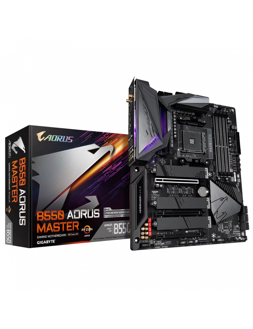 Carte Mère Gigabyte B550 AORUS MASTER ATX AM4 DDR4 USB3.2 M.2 WIFI Gigabyte - 1