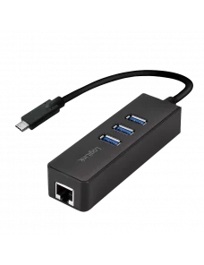 Adaptateur USB Type-C vers RJ45 + Hub USB 3.0 LogiLink UA0283 CRLL-UA0283 - 1