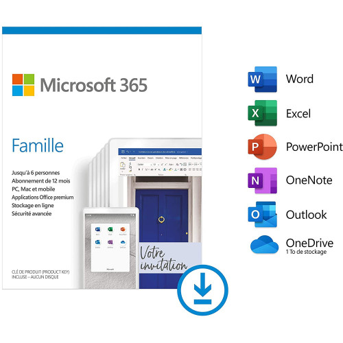 Microsoft 365 Famille 6 Personnes (ESD) Abonnement 1 an OFF365_HOME-ESD - 1 Microsoft 365 Famille 6 Personnes (ESD) Abonnement 1 an OFF365_HOME-ESD - 1