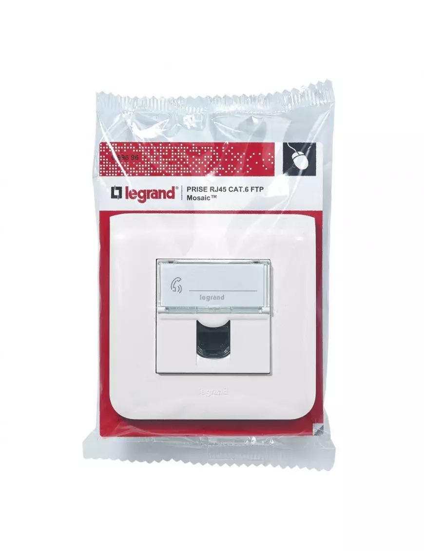 Prise LEGRAND Mosaic RJ45 Cat6 FTP Complet RJ45LGC6FTP-COMP - 1