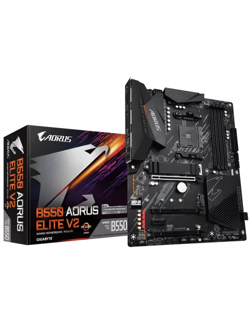 Carte Mère Gigabyte B550 AORUS ELITE V2 ATX AM4 DDR4 USB3.2 M.2 DP Gigabyte - 1