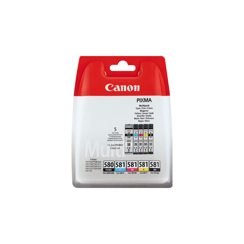 Cartouche Canon CLI 581 Pack 4 Cartouches Cartouche Canon CLI 581 Pack 4 Cartouches