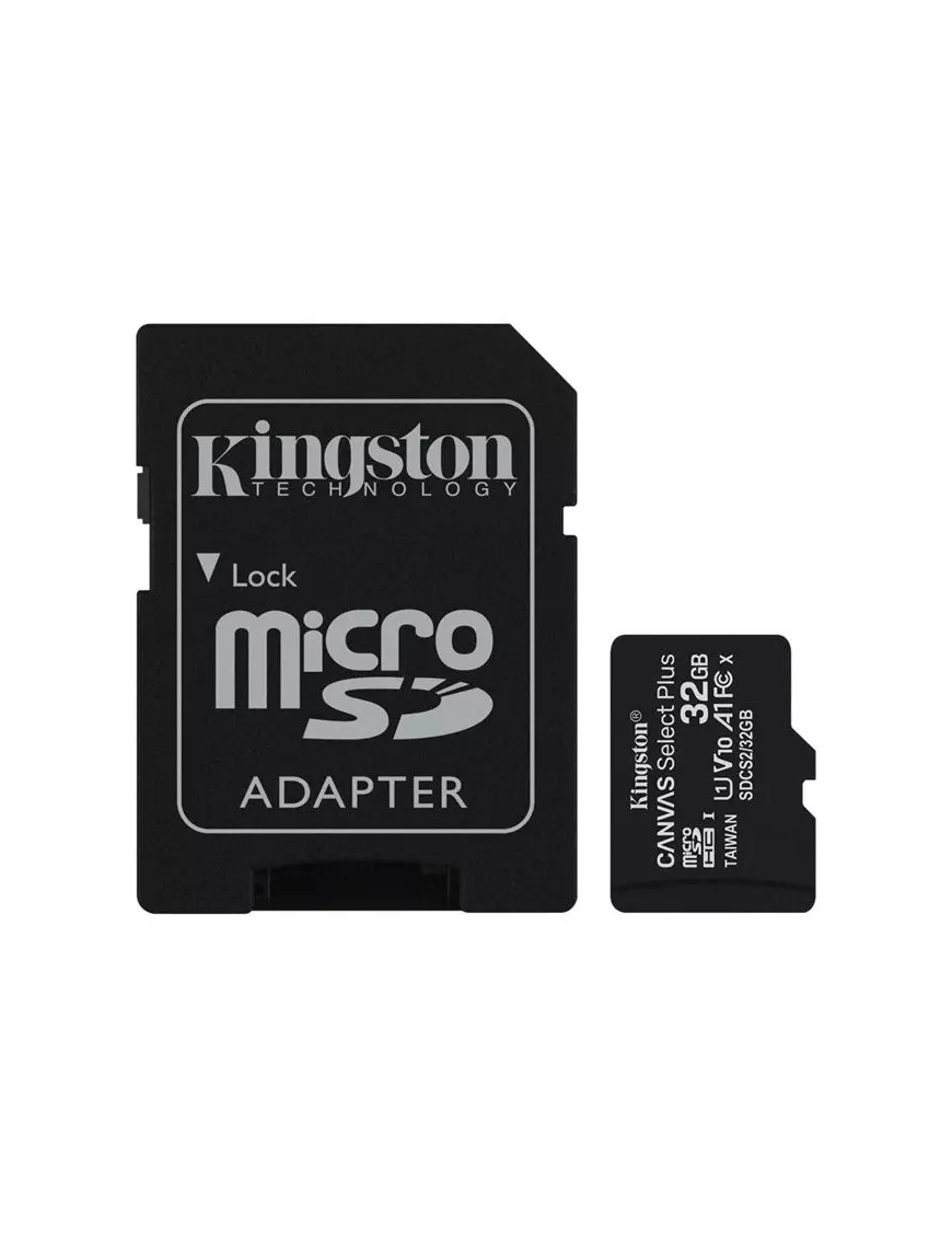 Mémoire Micro SDHC 32Go Kingston Canvas Select Plus A1/V10/UHS-I Kingston - 1