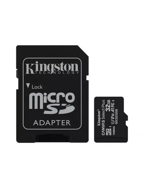 Mémoire Micro SDHC 32Go Kingston Canvas Select Plus A1/V10/UHS-I Kingston - 1