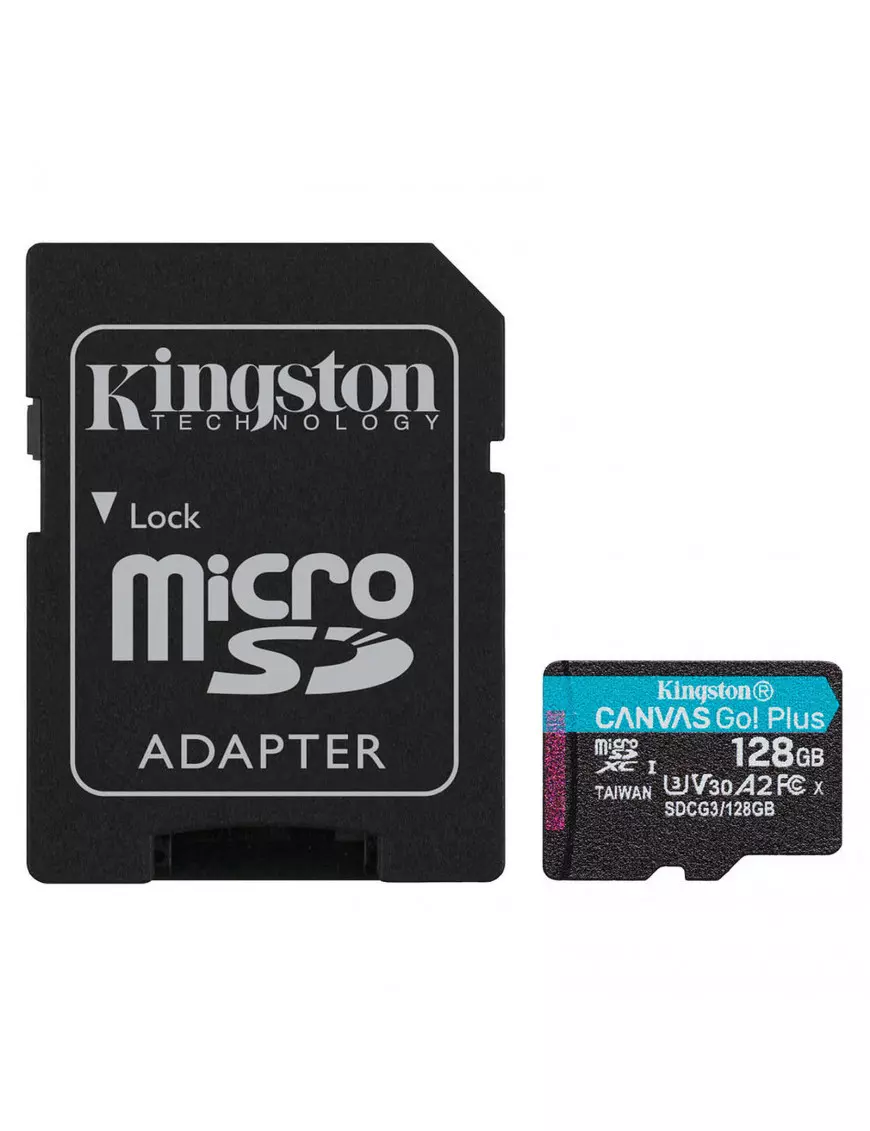 Mémoire Micro SDXC 128Go Kingston Canvas Go Plus A2/V30/UHS-I U3 Kingston - 1
