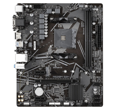 Carte Mère Gigabyte A520M S2H mATX AM4 DDR4 USB3.2 M.2 DVI HDMI VGA Gigabyte - 2