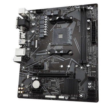 Carte Mère Gigabyte A520M S2H mATX AM4 DDR4 USB3.2 M.2 DVI HDMI VGA Gigabyte - 3