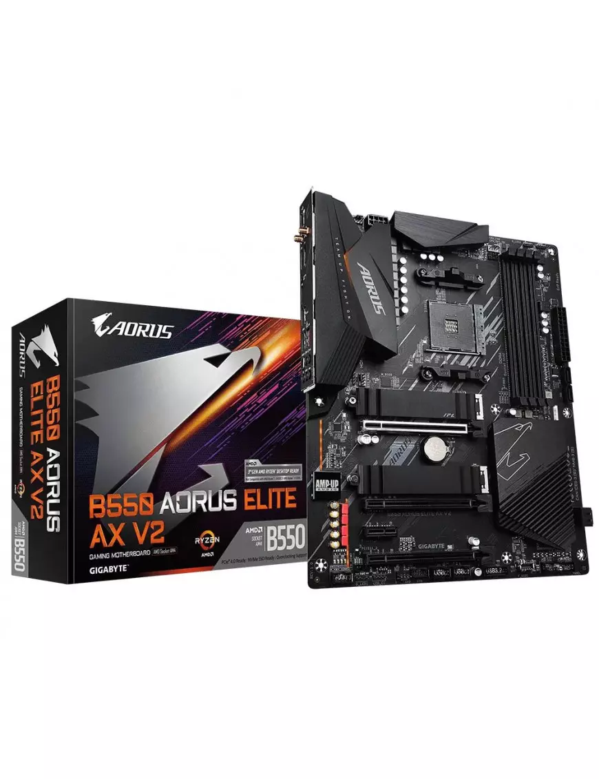 GIGABYTE B550 AORUS ELITE V2 AM4 AMD B550 ATX Motherboard with Dual M.2,  SATA 6Gb/s, USB 3.2 Gen 2, 2.5 GbE LAN, PCIe 4.0