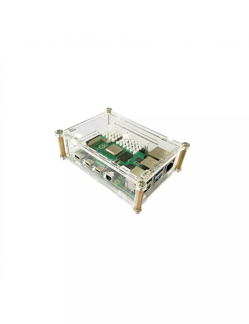 Boitier Raspberry Pi 4 B transparent RP-CASEP4+01 - 1