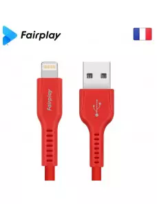 Cable USB vers Lightning 2A Fairplay 1M LIRIO S2 Rouge CAUSBFP-LIRLGR - 1