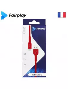 Cable USB vers Type-C 3A Fairplay 1M Rouge LIRIO S2 CAUSBFP-LIRBCR - 2