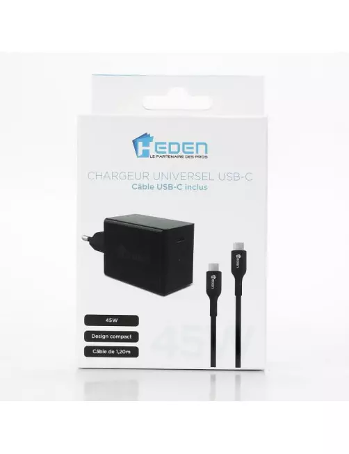 Alimentation Heden 45W USB Type C- USB 3.1 PD 3.0 Heden - 1 Alimentation Heden 45W USB Type C- USB 3.1 PD 3.0 Heden - 1