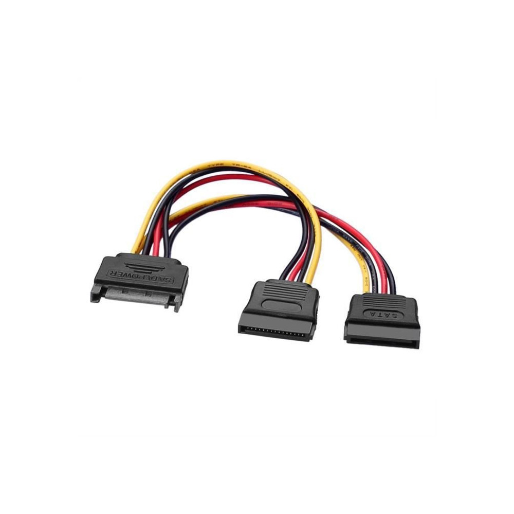 Adaptateur Alimentation SATA Male vers 2 x SATA Femelle