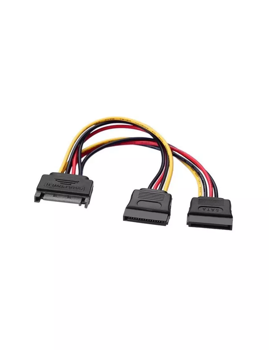 Adaptateur Alimentation SATA Femelle vers 2 x SATA Male ADALIMSATA-2SATA - 1