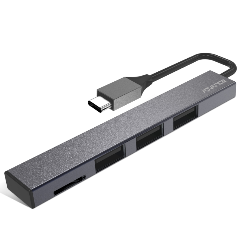 HUB Advance HUB-C3U2C Type-C 3 Ports USB 2.0 + MicroSD