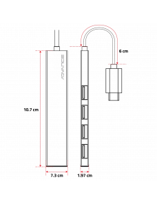 HUB Advance HUB-C4U3 Type-C 4 Ports USB 3.0 HUBADHUB-C4U3 - 1
