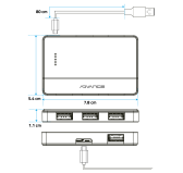 HUB Advance XPAND STARTER 4x USB 3.0 80cm HUB Advance XPAND STARTER 4x USB 3.0 80cm