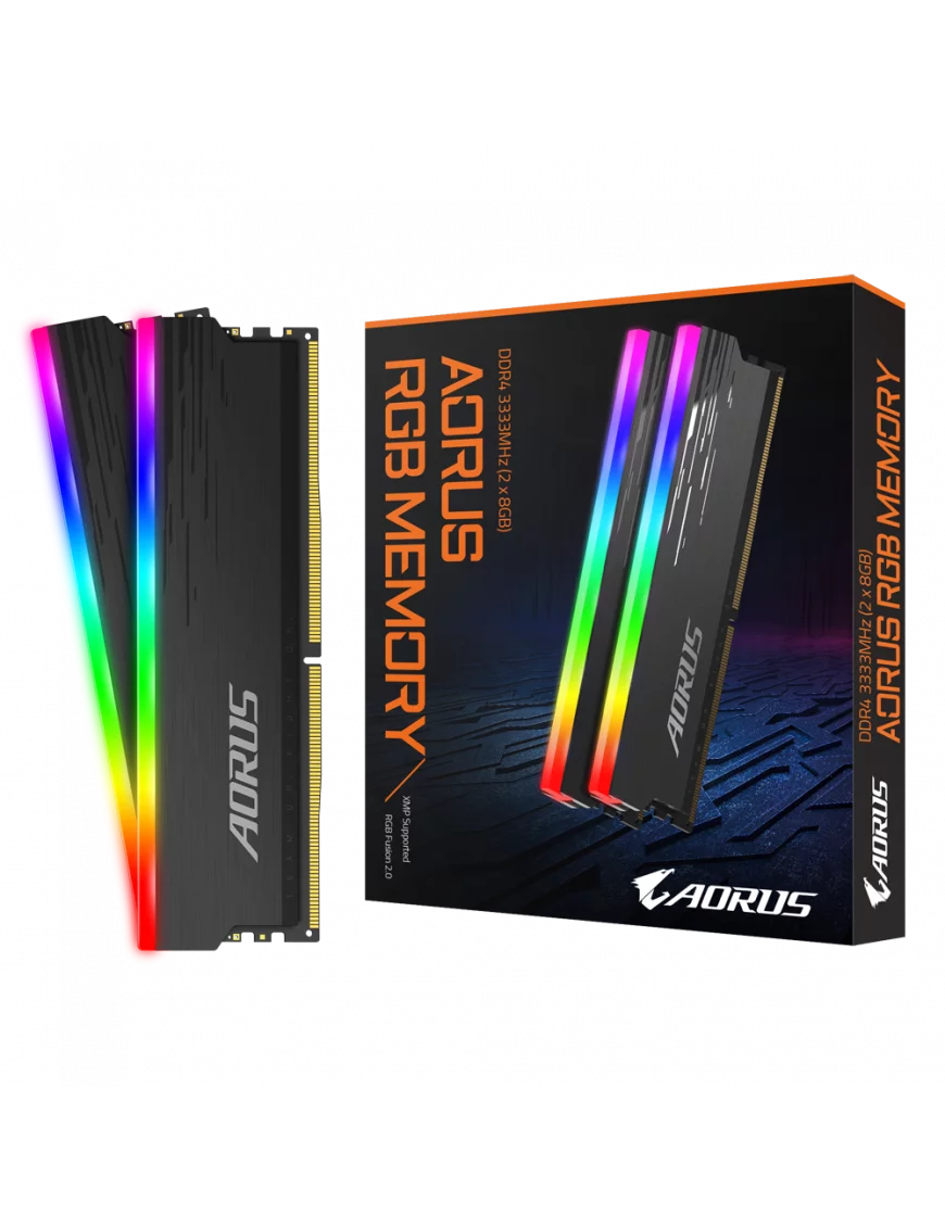 DDR4 Gigabyte AORUS Kit 16Go 2x8Go 3333Mhz CL18 1.35V LED RGB AORUS - 2
