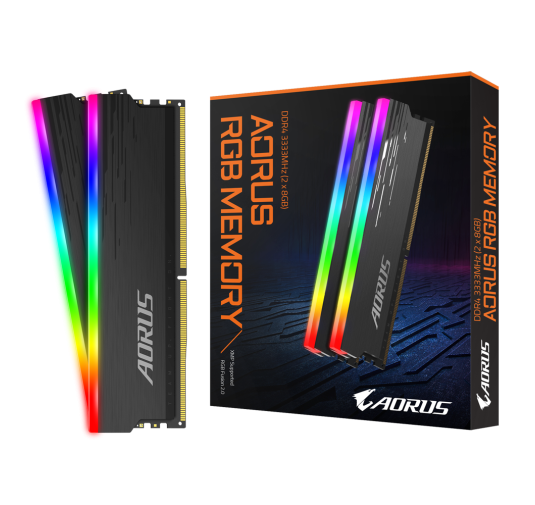 DDR4 Gigabyte AORUS Kit 16Go 2x8Go 3333Mhz CL18 1.35V LED RGB AORUS - 2