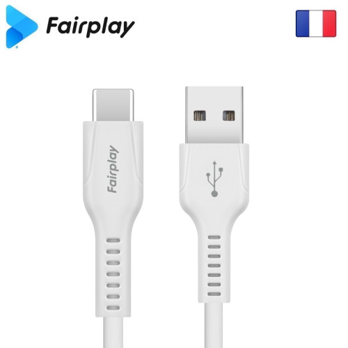 Cable USB vers Type-C 3A Fairplay 1M Blanc LIRIO S2 CAUSBFP-LIRBCB - 1 Cable USB vers Type-C 3A Fairplay 1M Blanc LIRIO S2 CAUSBFP-LIRBCB - 1