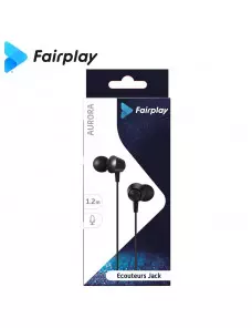Ecouteurs avec micro Fairplay AURORA Noir Jack 3.5mm 1.2m MICFP-AURB-01 - 3