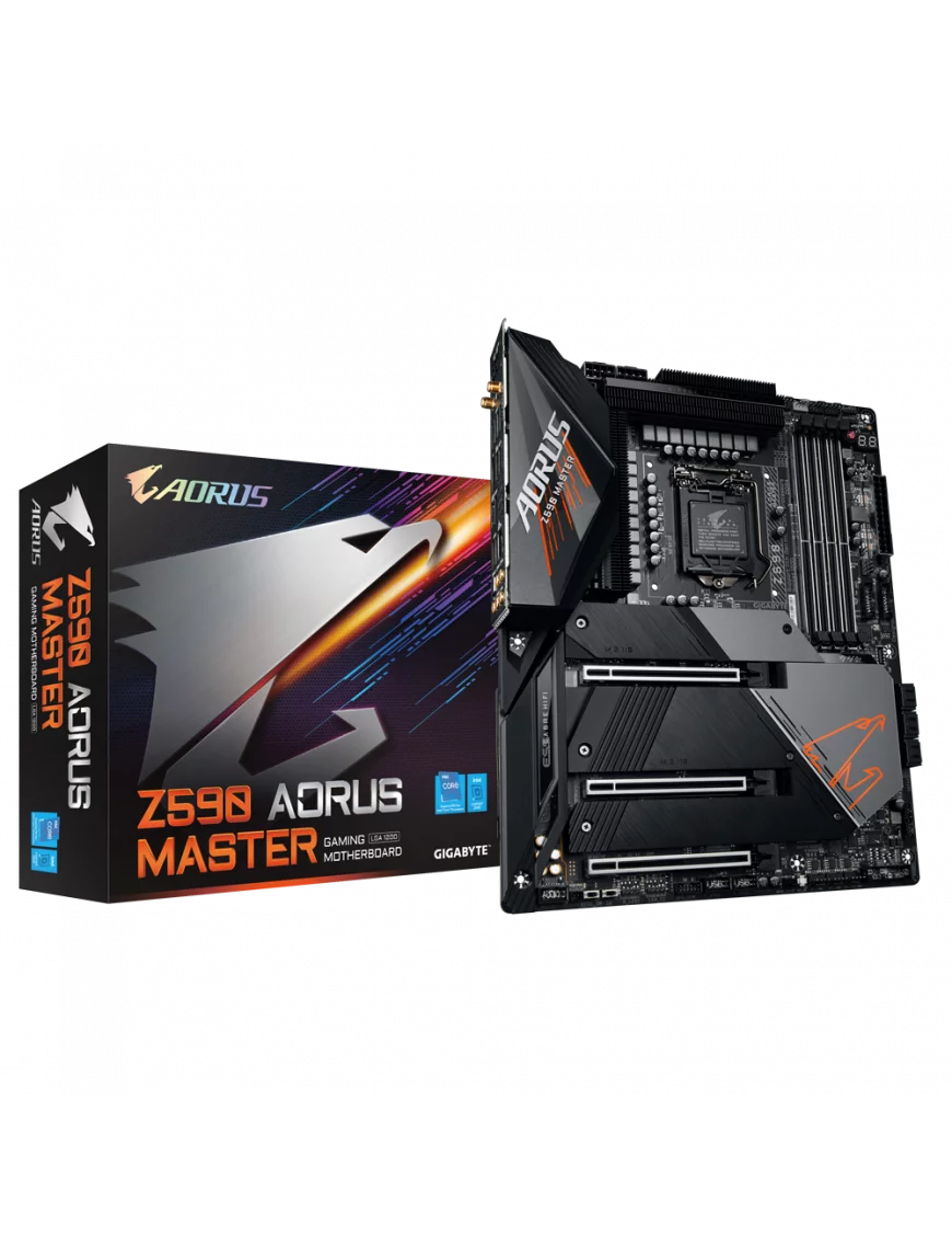 Carte Mère Gigabyte Z590 AORUS MASTER ATX LGA1200 DDR4 USB3.2 Wifi AX Gigabyte - 1