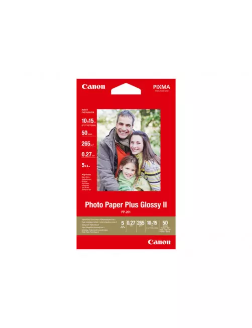 50 x Canon Photo Paper Plus Glossy II PP-201 10x15 102x152mm 265g/m2 RAMCAPP201-10X15 - 1