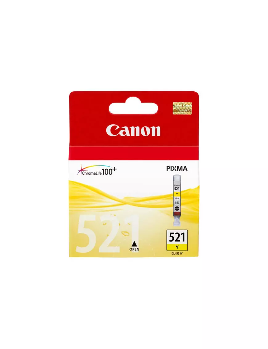 Cartouche Canon CLI 521 Jaune CARTCLI521JAUNE - 1