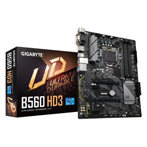 Carte Mère Gigabyte B560 HD3 ATX LGA1200 DDR4 USB3.2 M.2 Gigabyte - 1 Carte Mère Gigabyte B560 HD3 ATX LGA1200 DDR4 USB3.2 M.2 Gigabyte - 1