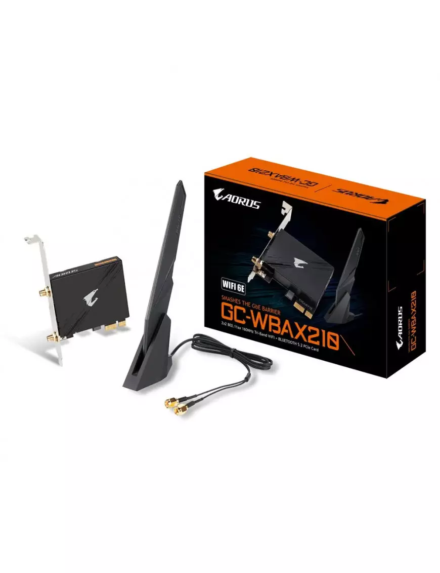 Carte PCI-Express Wifi 6 AX 2400 Bluetooth 5.2 Aorus GC-WBAX210 CRGC-WBAX210 - 1