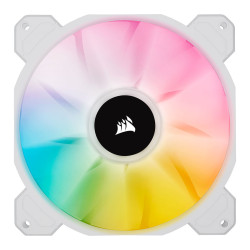 Ventilateur Corsair iCUE SP140 RGB ELITE Blanc 140 mm VENCOSP140RGBE-W - 1