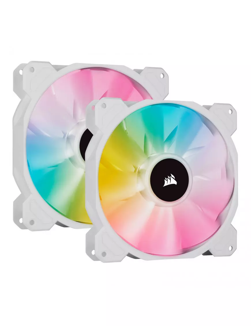 Ventilateur Corsair iCUE SP140 RGB ELITE Blanc Dual Pack 140 mm