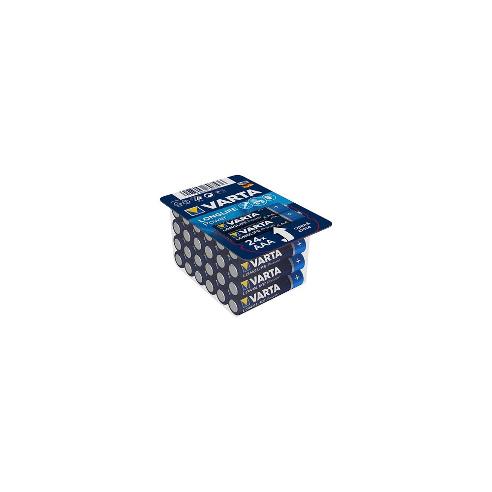 Pack 24 Piles VARTA Pile alcaline LONGLIFE Power AAA (LR03) 1.5V Pack 24 Piles VARTA Pile alcaline LONGLIFE Power AAA (LR03) 1.5V