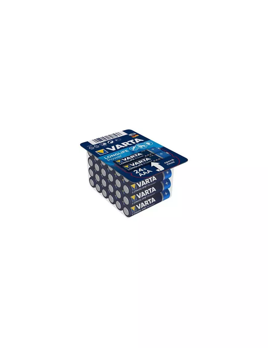 Pack 24 Piles VARTA Pile alcaline LONGLIFE Power AAA (LR03) 1.5V PILEAAA_8496807536 - 1