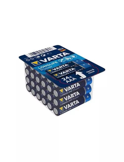 Pack 24 Piles VARTA Pile alcaline LONGLIFE Power AAA (LR03) 1.5V PILEAAA_8496807536 - 1