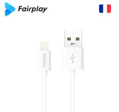 Cable USB vers Lightning 2.4A Fairplay SENECIO 1M Blanc Cable USB vers Lightning 2.4A Fairplay SENECIO 1M Blanc