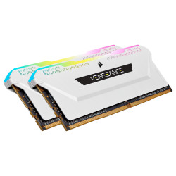DDR4 Corsair Vengeance RGB PRO SL Kit 32Go 2x16Go 3200Mhz CL16 Blanc Corsair - 1