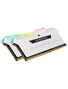 DDR4 Corsair Vengeance RGB PRO SL Kit 32Go 2x16Go 3200Mhz CL16 Blanc Corsair - 1