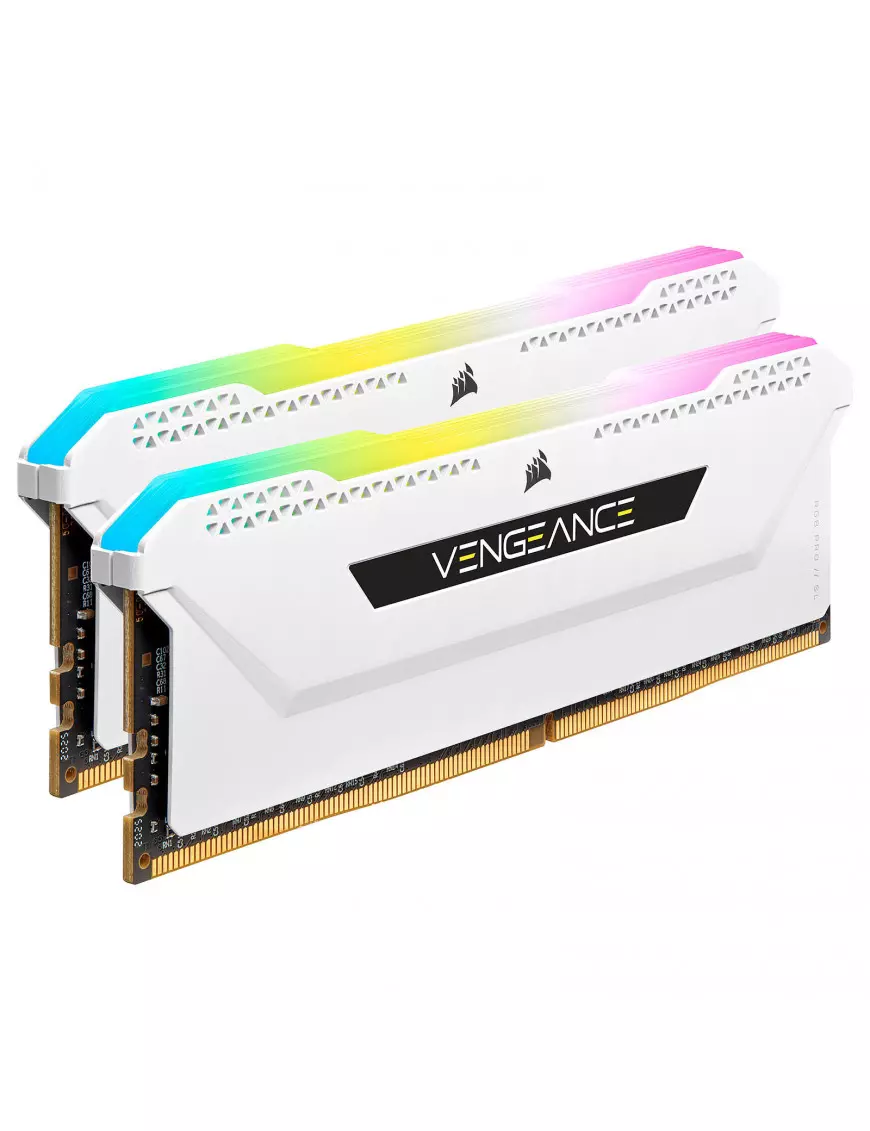 DDR4 Corsair Vengeance RGB PRO SL Kit 32Go 2x16Go 3200Mhz CL16 Blanc Corsair - 2