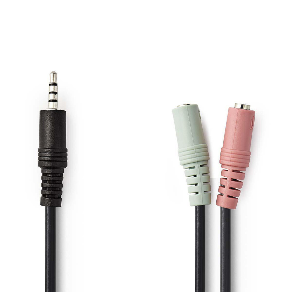 Adaptateur Jack 3.5mm M 4Pin vers 2x Jack 3.5mm F Casque/Micro Adaptateur Jack 3.5mm M 4Pin vers 2x Jack 3.5mm F Casque/Micro