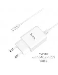 Chargeur hoco. C62A USB 5V 2.41 + Câble Micro USB 1M ALIMUSB_HOC62A-MUS - 1