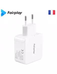 Alimentation Secteur 220V vers USB-C USB-A PD 30W Fairplay MONZA ALIMUSBFP-MNZ-02 - 1