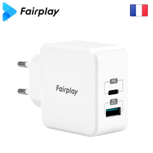 Alimentation Secteur 220V vers USB-C USB-A PD 30W Fairplay MONZA ALIMUSBFP-MNZ-02 - 3 Alimentation Secteur 220V vers USB-C USB-A PD 30W Fairplay MONZA ALIMUSBFP-MNZ-02 - 3