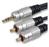 Cable Audio Jack 3.5mm vers 2 x RCA 10M Qualité Pro