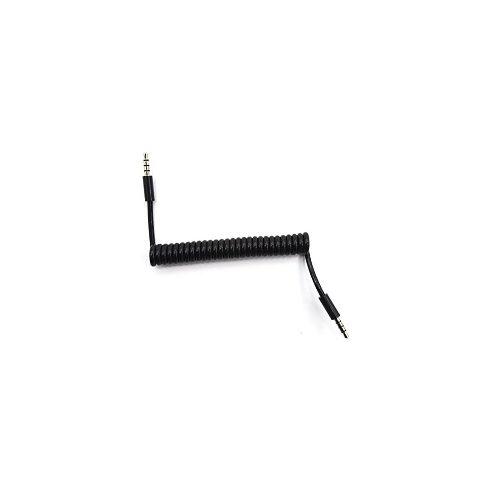 Cable Audio Jack 3.5mm Male/Male 50cm Spiral Hama