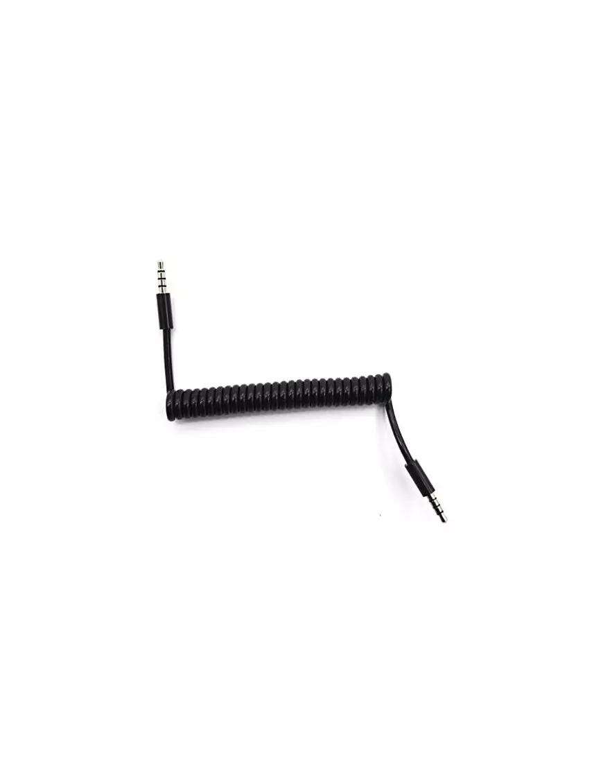 Cable Audio Jack 3.5mm Male/Male 50cm Spiral Hama