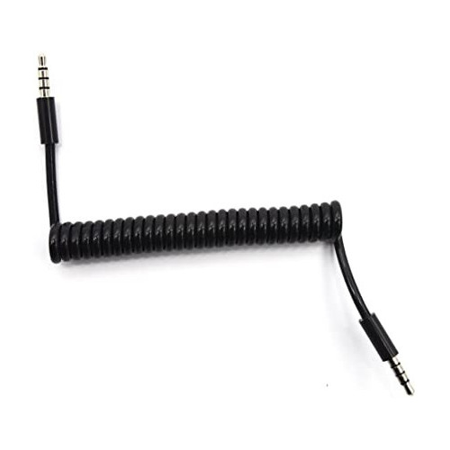 Cable Audio Jack 3.5mm Male/Male 50cm Spiral Hama CAJACKM/M0.5M_SPIR - 1
